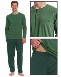 Moraj Férfi Pizsama Pamut Hosszú Nadrág Hosszú Ujjú Zöld 2XL (PDM4600-015)