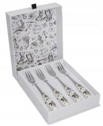 KitchenCraft Desszertvilla porcelán KitchenCraft Alice Csodaországban 4 db (C000051)