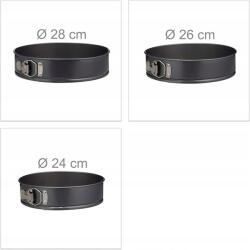 Relaxdays Tortatartó Relaxdays 26 x 26cm átmérő 26cm, 3 db (B07GXR737H)