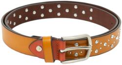 Manier Curea piele naturala maro deschis cu strasuri CF056