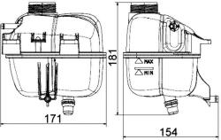 MAHLE Vyrovnávacia nádobka chladiacej kvapaliny MAHLE CRT 87 001S (CRT 87 001S)