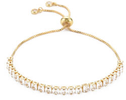  18K Aranyozott Cirkónia Strasszos Tenisz Karkötő Csúszózáras Állítható Karlánc