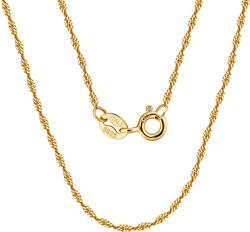 BeSpecial Colier argint 925 rasucit placat cu aur 18K, 50 cm, 1, 5 mm (CRR134)