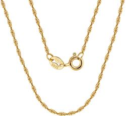 BeSpecial Colier argint 925 rasucit placat cu aur 18K, 60 cm, 1, 5 mm (CRR136)
