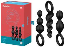  Комплект от 3 анални плъга, изкушението - Satisfyer Plugs Black (SATISFY060)
