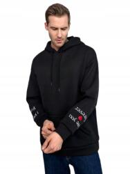 Shein Férfi Pulóver Fekete Hímzéssel Az Ujján L Ł6B (sm2312147840400647)
