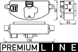 MAHLE Regulator, ventilator vnutorneho priestoru MAHLE ABR 106 000P (ABR 106 000P)