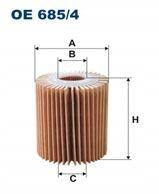 Filtron Olajszűrőbetét Filtron Oe 685/4