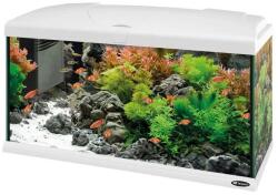 Ferplast Aquarium Capri 80 LED WHITE - Аквариум с пълно оборудване, филтър и LED осветление - 680 x 31, 5 x h 46, 5 см - 100 литра. , бял
