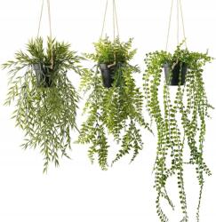  Mesterséges növények lógnak egy fekete cserépben (977486211173)