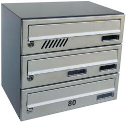 KĽUČKA Z37 N ansamblu de cutii poştale 4 chei Fără numerotare RAL 9006 / Argintie 95mm (328K23563)