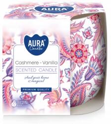 AURA Illatos gyertya üvegben |Kasmír Vanília|~24h (sn71s-61)