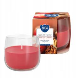 AURA Illatos gyertya üvegben |Alma Fahéj |~24h (SN71-87)