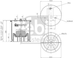 Febi Bilstein Mech pneumatického pruženia, vzduchové pruženie FEBI BILSTEIN 102721 (102721)