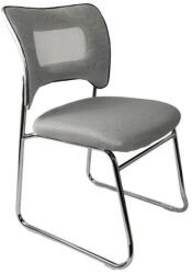 Chairs ON Scaun vizitator HRC 613F, tip sanie, ergonomic, mesh, cadru metalic cromat, 120 kg (SKU-10570) - izocor