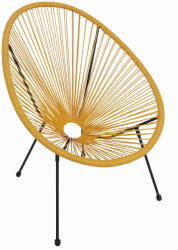 MESTERINO Scaun terasa MESTERINO JFC038-O 72x74x86 cm, structura din otel, sezut din ratan, culoare portocalie (MES-JFC038-O)