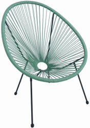 MESTERINO Scaun terasa MESTERINO JFC038-G 72x74x86 cm, structura din otel, sezut din ratan, culoare verde (MES-JFC038-G)