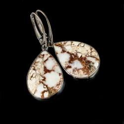  Ezüst 925 Gyönyörű Jáspis Ezüst Fülbevaló