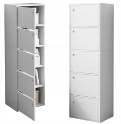 Rebiko Modern Tágas Komód Szekrény Nagy Fehér Skandináv Retro Loft 5 Polc (NOWOCZESNA POJEMNA KOMODA)