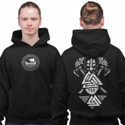 Rule Out Férfi kapucnis pulóver Viking nyomott mintás skandináv harcos mitológia (HOOD_VIKING14) - allegro - 10 875 Ft
