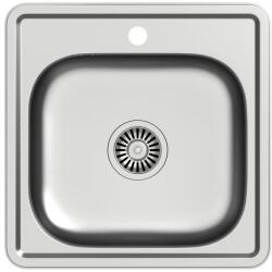 Steiner Süllyesztett Acél Mosogató 48x48 CM Szifonnal 1 Rekeszes Szatén (HD110SAT4848)