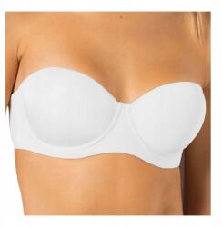 Siélei Bardotka melltartó fehér merevített melltartó sima 100B Sielei (biustonosz bandeau 2550 Sielei włoska marka)