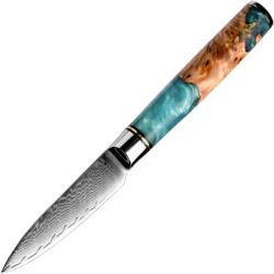 HARAHU Cuțit de bucătărie damasc SH-39324 - Paring / Albastru KP39324