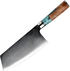 HARAHU Cuțit de bucătărie damasc SH-39330 - Cleaver / Albastru KP39330
