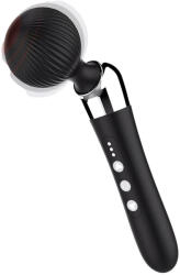  Hajlított, akkus masszírozó vibrátor (fekete) - pirospillango