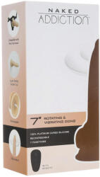Naked Addiction Rotating 7 - forgófejes vibrátor (18cm) - natúr