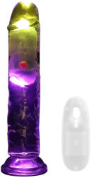 RealRock - LED-es vibrátor - 15cm - pirospillango