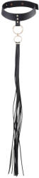  Bijoux Indiscrets - korbács és nyakörv (fekete) - pirospillango