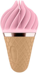  Satisfyer Sweet Treat - akkus, forgó csikló vibrátor (pink-barna) - pirospillango