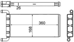 MAHLE Výmenník tepla vnútorného kúrenia MAHLE AH 241 000S (AH 241 000S)