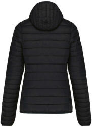 Kariban Női kapucnis bélelt meleg és ultrakönnyű kabát , Kariban KA6111, Black-M (R-ka6111bl-m)