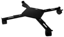  Kihúzható, antracitszínű, epoxi bevonatú görgős talp, 7x34-51x34-51cm