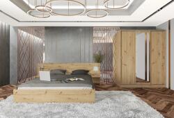 Bogdan Furniture I Спален комплект модел 7074 за матрак 160/200, Дъб артисан