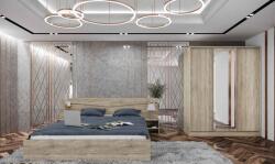 Bogdan Furniture I Спален комплект модел 7074 за матрак 160/200, Сонома тъмна