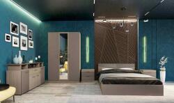 Bogdan Furniture I Спален комплект Модел 7073 за матрак 160/200, Мока/Лате