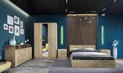 Bogdan Furniture I Спален комплект Модел 7073 за матрак 160/200, Сонома тъмна
