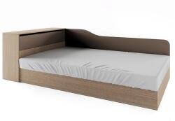 Bogdan Furniture I Легло приста Mod 2002 за матрак 120/190, Мока/Лате