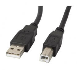 Lanberg USB-A apa - USB-B apa 2.0 nyomtató kábel fekete 0.5m (CA-USBA-10CC-0005-BK) (CA-USBA-10CC-0005-BK)