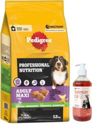 PEDIGREE Hrană uscată pentru câini PEDIGREE Professional Nutrition cu carne de pasăre 12 kg + ulei de somon LAB V pentru câini și pisici 500 ml