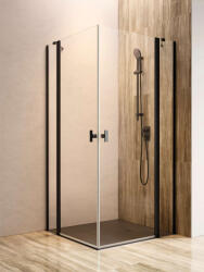 Radaway Nes Black KDD II szögletes fekete zuhanykabin 100x80 átlátszó