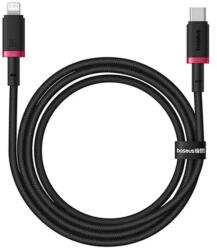 Baseus USB-C - Lightning Baseus Dura sorozat kábel, 20W, 2.4A, 2m, Piros Fekete E0420802