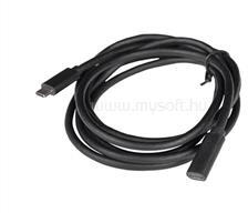 Lanberg USB-C M/F 3.1 kábel, 1, 5 m, fekete (CA-USBE-20CC-0015-BK) (CA-USBE-20CC-0015-BK)