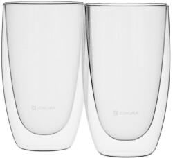 Zokura Set 2 Pahare Zokura cu Perete Dublu 350Ml Transparent (Z1380) Pahar