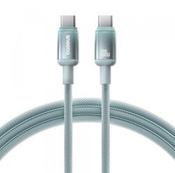 Baseus Cablu Date si Incarcare USB-C - USB-C Baseus Discolor E0420703, 100W, 2m, Verde