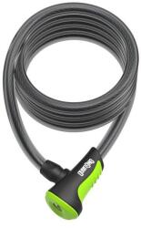 OnGuard Kerékpárzár Onguard Neon 8156GR, 2 kulcs, acél/vinil, 180 cm, fekete/zöld (ONG-8156GR)