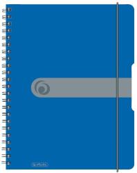 Herlitz Füzet, A4, 80 lapos, kockás, rugalmas fedél, 4 perforáció, átlátszatlan kék (11293065)